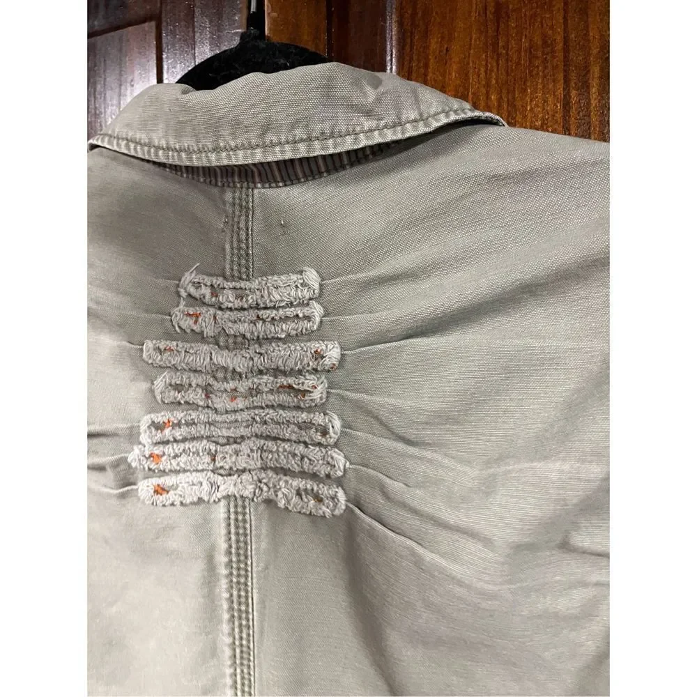 Free People Military Green Cropped Jacket size 4 - Picture 12 of 12